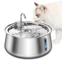 Valsam Vet Pet Accessories - Ultra Quiet Stainless Steel Water Fountain